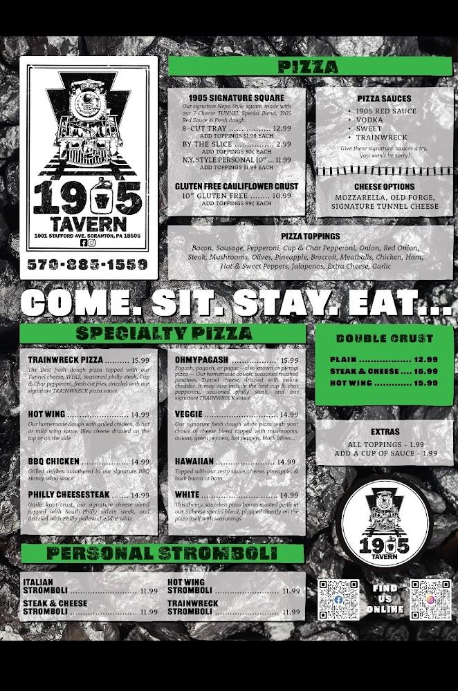 The 1905 Tavern Menu image 3